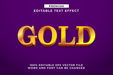 Gold, Premium Editable Text Effect Font style