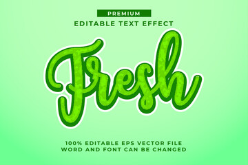 Fresh,Premium Editable Text Effect Font Style