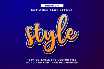 Orange Style, Premium Editable Text Effect Font style