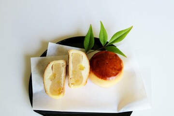 和菓子　ほっくりくりまんじゅう　秋　葉