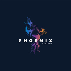 Phoenix. Logo template.