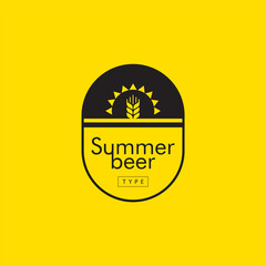 Summer beer. Logo template.