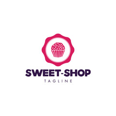 Sweet-shop. Logo template.