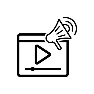 Online advertisement, internet promotion, video marketing Icon