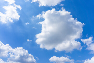 Fototapeta na wymiar 心地よい澄んだ青空と雲の背景素材_g_04