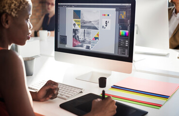 Graphic Designer Creativity Editor Ideas Designer Concept - Powered by Adobe