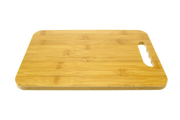 bamboo cutting board isolated on a white background