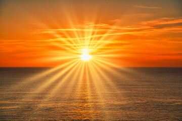 足摺岬より上る朝日