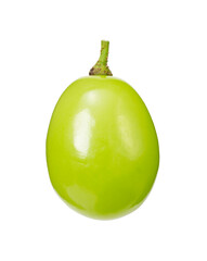 Grains of Schein Muscat grapes on a white background.