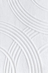 Fototapeta na wymiar White sand surface texture background zen and peace concept