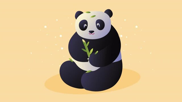asian culture panda bear animation