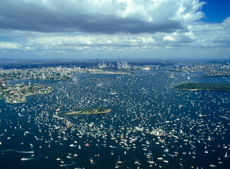  Australia Bicentenary Sydney harbour 26th January 1988 the  largest group of boats ever seen on...