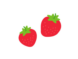 かわいいイチゴ／手書きイラスト