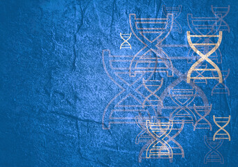 Concept of biochemistry with abstract dna symbol