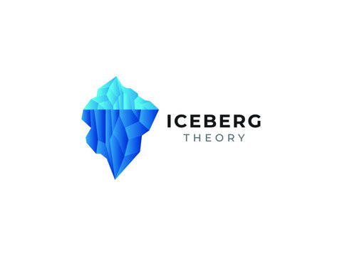 gradient iceberg logo design concept
