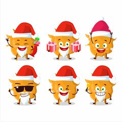 Santa Claus emoticons with virus germ cartoon character