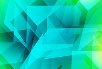 Light Green vector gradient triangles texture.