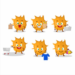Obraz premium A Rich virus germ mascot design style going shopping