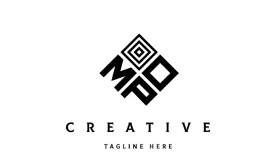 MOP square three latter logo vector
