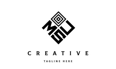 MUS square three latter logo vector	