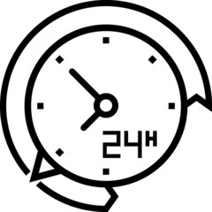 24 hours icon sign vector, Symbol, logo illustration
