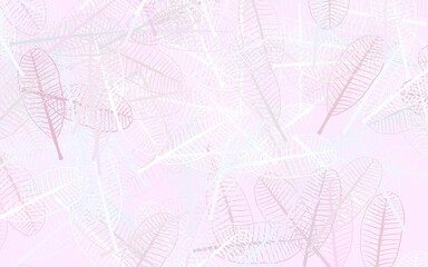 Light Pink, Yellow vector abstract background with leaves.