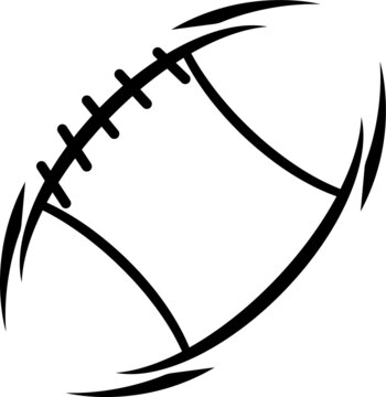 Ball, American football line icon