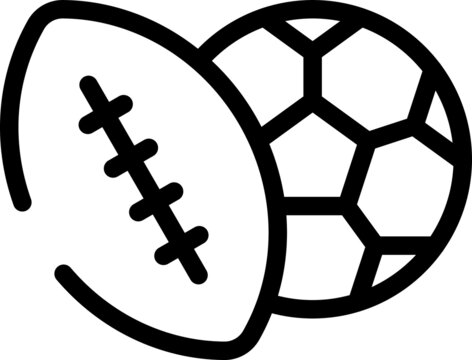 recommend clip art: Ball, American football line icon. simple design editable. Design template vector