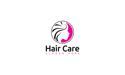 Hair Care Beauty Salon Logo Design Vector Template