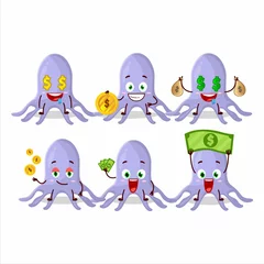 Fotobehang Virus kidney failure cartoon character with cute emoticon bring money © kongvector