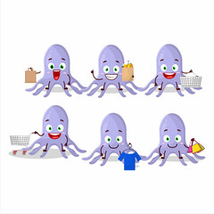 A Rich virus kidney failure mascot design style going shopping