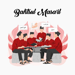 Obraz premium Muslim boys studying together