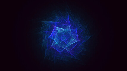 3D rendering abstract multicolor fractal light background