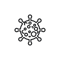corona virus covid-19 Icon vector Line on white background image for web, presentation, logo, Icon Symbol. 