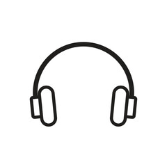 Headphone headset Icon vector Line on white background image for web, presentation, logo, Icon Symbol. 