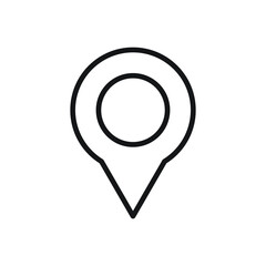 Point of Location Icon vector Line on white background image for web, presentation, logo, Icon Symbol. 
