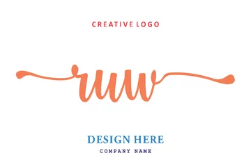 Fotobehang RUW lettering logo is simple, easy to understand and authoritative © Bewolu
