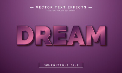 Dream 3d Editable text effect template	