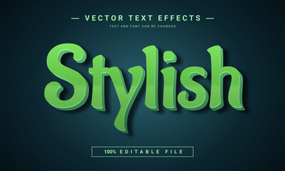 Stylish 3d Editable text effect template	