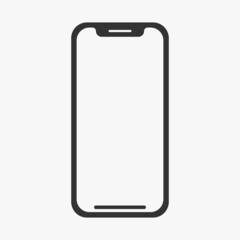 Smartphone icon flat style isolated on white background. illustration
