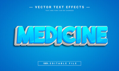 Medicine 3d Editable text effect template	