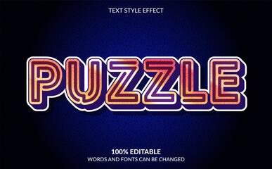 Editable text effect, Puzzle text style