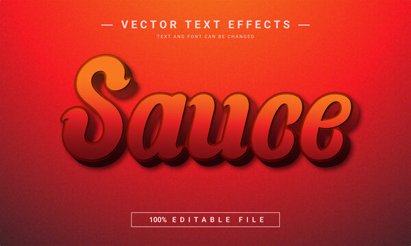 Sauce 3d Editable text effect template	