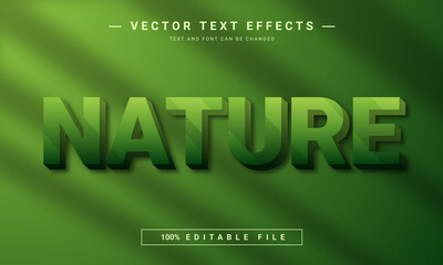 Nature 3d Editable text effect template	
