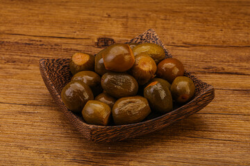 Marinated feijoa in the bowl