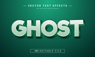 Ghost 3d Editable text effect template	