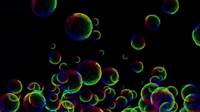 floating bubble particle loop animation