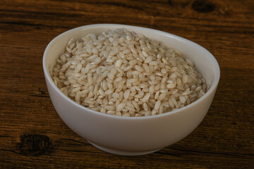 Raw arborio rice for Risotto
