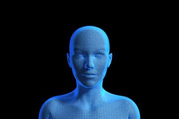Woman, Head of Human Female, 3D