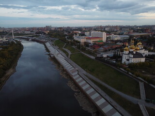 Fototapeta na wymiar Tyumen Tura river border